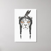 Warrior lion canvas afdruk (Voorkant)