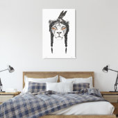 Warrior lion canvas afdruk (Insitu (Slaapkamer))