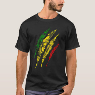 Warrior Lion Judah King Rasta Reggae Jamaica Ro T-shirt