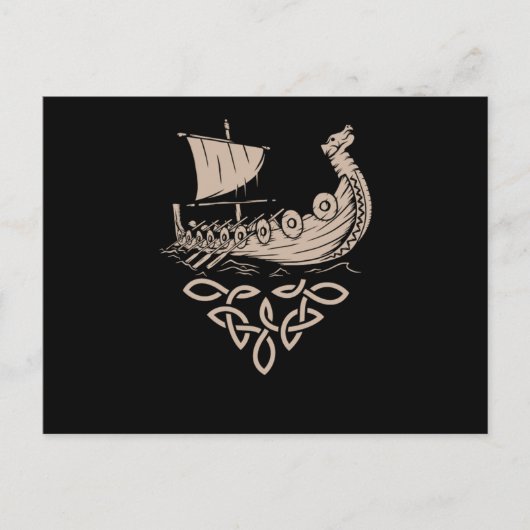 Warrior Norse Mythology Viking Ship Valhalla Gift Briefkaart (Voorkant)