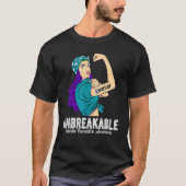 Warrior onbreekbaar bewustzijn van zelfmoordpreven t-shirt (Voorkant)