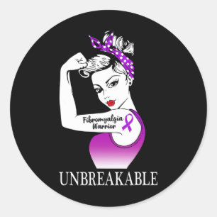 Warrior Onbreekbare Sterke Vrouwen Ronde Sticker