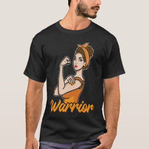 Warrior Oranje lint multiple sclerose awareness T-shirt