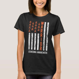 Warrior Oranje lintgelleukemie kankersensibiliseri T-shirt