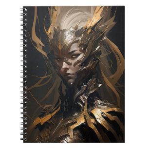 Warrior Portret Fantasie Schilderen Wild Spirit Notitieboek