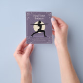Warrior Pose - Yoga Instructor with Lotus Flowers Flyer (Hand)