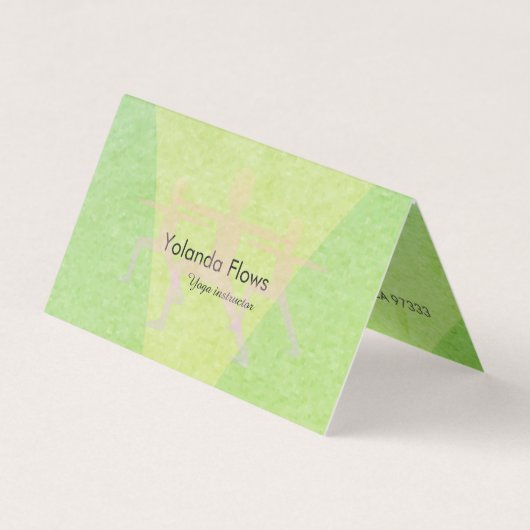 Warrior Pose Yoga Visitekaartjes (Voorkant)