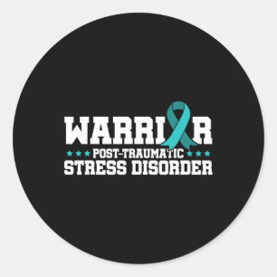 Warrior Post-traumatische stressstoornis bewustzij Ronde Sticker
