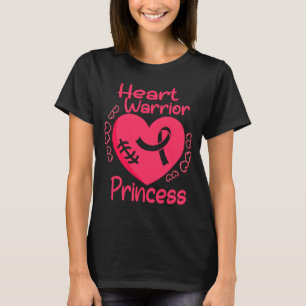 Warrior Princess CHD Heart Disease Awareness T-shirt