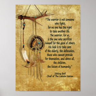 Warrior quote Dreamcatcher Poster