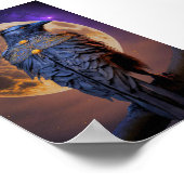 Warrior Raven Crow Hunting by Moonlight Poster (Hoek)