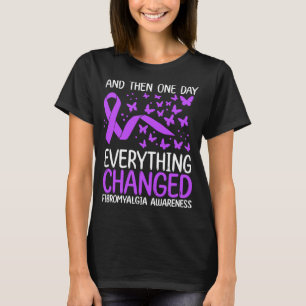 Warrior Ribbon Fighter Fibromyalgia Awareness T-shirt