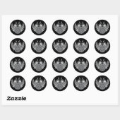 Warrior Skulls Ronde Sticker (Vel)