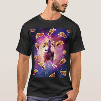 Warrior Space Cat op Wolf unicorn T-shirt