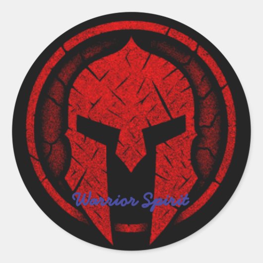 Warrior Spirit Ronde Sticker (Voorkant)