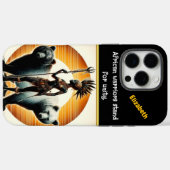 Warrior staat met beren in levendig land Case-Mate iPhone case (Achterkant (horizontaal))