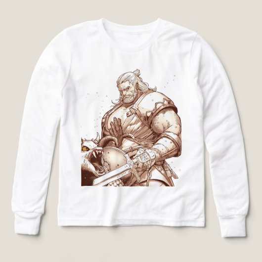 Warrior Standing Over Monster Tee (Motif recto)