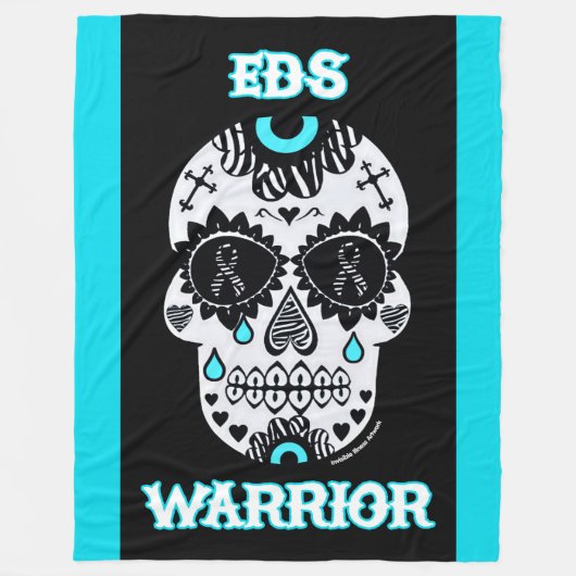 Warrior/Suikerschedel...EDS Vliegtuigbak Fleece Deken (Voorkant)