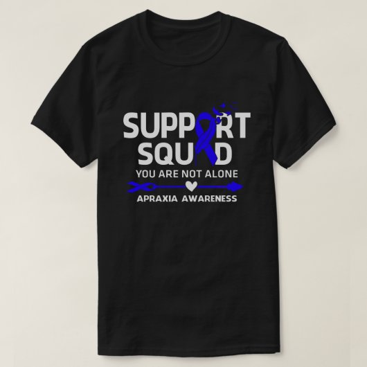 Warrior Support Squad Apraxia Awareness Feather T-shirt (Design voorkant)