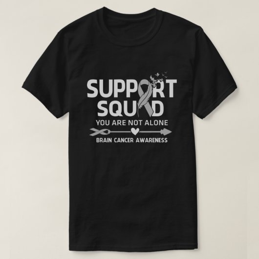 Warrior Support Squad Brain Cancer Awareness Feit T-shirt (Design voorkant)
