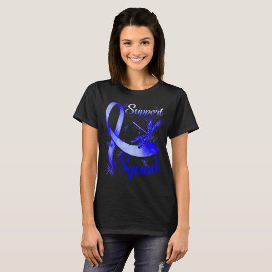 Warrior Support Squad Dragonfly Alopecia Awareness T-shirt (Voorkant volledig)