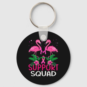Warrior Support Squad Flamingo Breast Cancer AWare Sleutelhanger