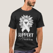 Warrior Support Squad Longkanker Zonnebloem Leopar T-shirt (Voorkant)