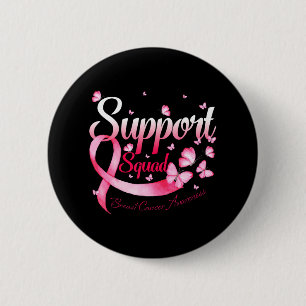 Warrior Support Squad Vlinder Borstkanker Ronde Button 5,7 Cm