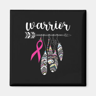 Warrior Survivor Fighter Pink Ribbon Warrior Breas Magneet