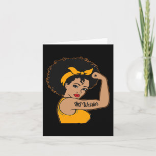 Warrior Unbreakable Multiple Sclerosis Afro Zwart Kaart
