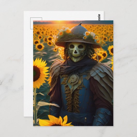 Warrior vogelverschrikker in het Briefkaart Zonneb (Voorkant / Achterkant)