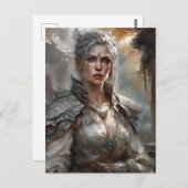 Warrior Vrouw Briefkaart (Voorkant / Achterkant)