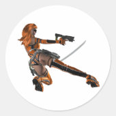 Warrior Vrouw Stickers (Voorkant)
