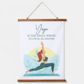 Warrior Yoga Art – Inspirerend Hangend Wandkleed (Voorkant)