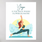 Warrior Yoga Art –  Inspirerend Poster (Voorkant)
