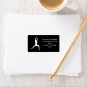 Warrior Yoga Pose Silhouette Etiket (Insitu)