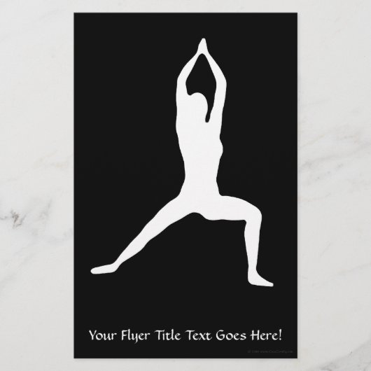 Warrior Yoga Pose Silhouette Flyer (Voorkant)