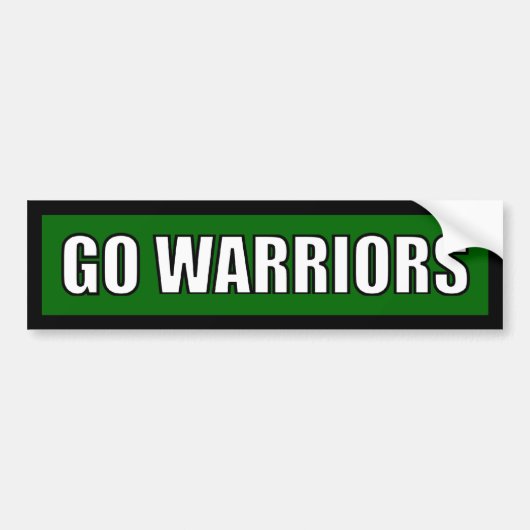 Warriors - Black Green White Bumpersticker (Voorkant)