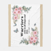 Warriors Fleece Blanket - Cancer Awareness (Voorkant)