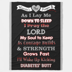 Warrior's gebed.. Diabetes Fleece Deken
