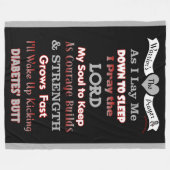 Warrior's gebed.. Diabetes Fleece Deken (Voorkant (Horizontaal))