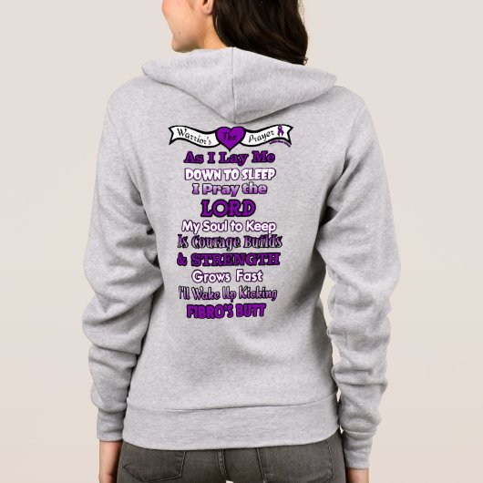 Warrior's gebed...Fibro Hoodie (Achterkant)
