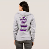 Warrior's gebed...Fibro Hoodie (Achterkant volledig)