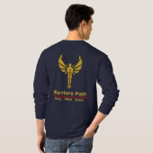 Warriors Path - Peaceful Warrior Blue Long Sleve T-shirt (Achterkant volledig)