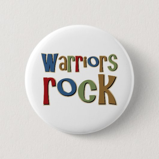 Warriors Rock Ronde Button 5,7 Cm (Voorkant)