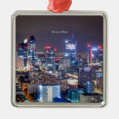 Warsaw, Poland skyline, Metalen Ornament (Voorkant)