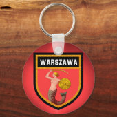 Warschau Flag Sleutelhanger (Voorkant)