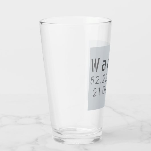 Warschau Latitude Lengtegraad Glas (Rechts)