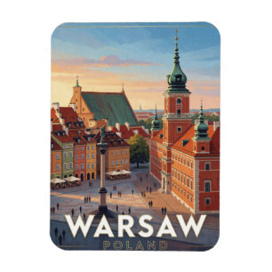 Warschau Oude Stad Koninklijk Kasteel Polen Magneet