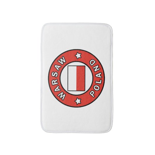 Warschau Polen Badmat (Voorkant Verticaal)